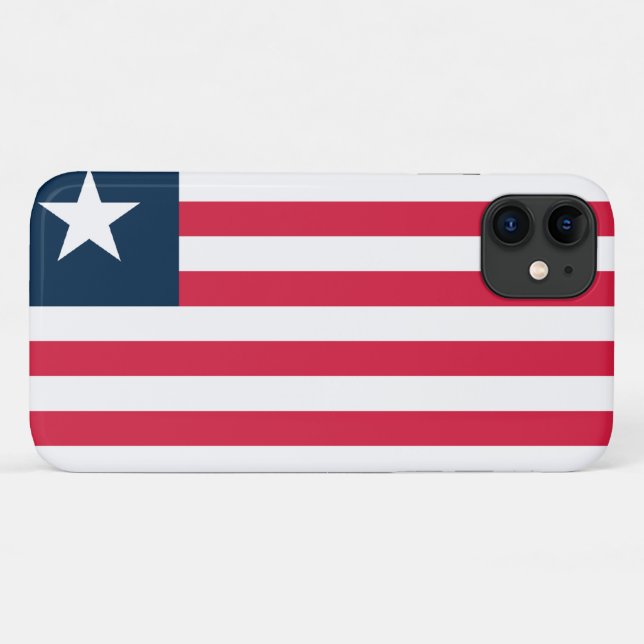 Funda De Case-Mate Para iPhone Bandera de Liberia (Reverso (horizontal))