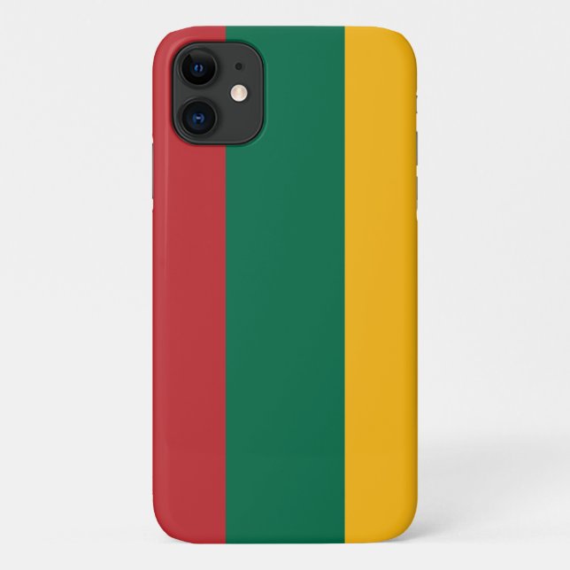 Funda De Case-Mate Para iPhone Bandera de Lituania (Reverso)