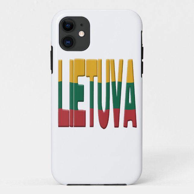 Funda De Case-Mate Para iPhone Bandera de Lituania (Reverso)