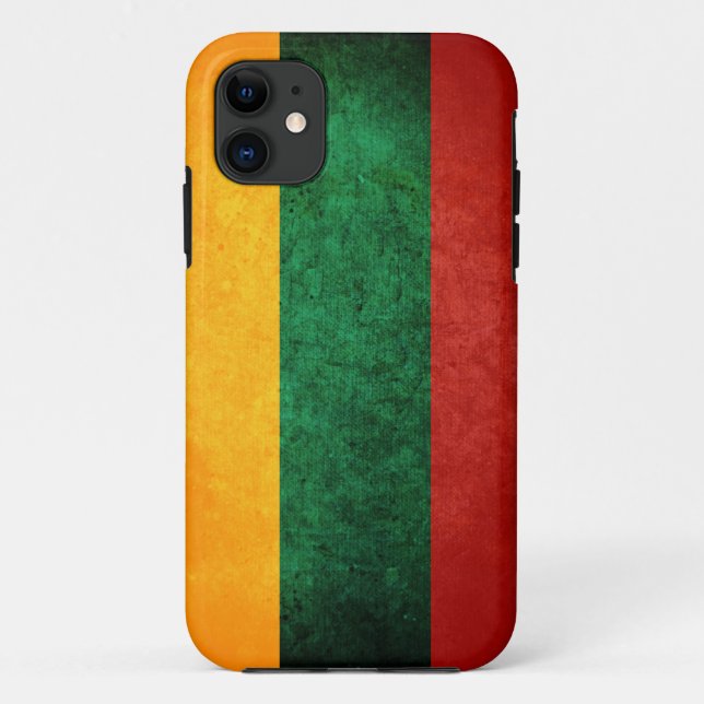 Funda De Case-Mate Para iPhone Bandera de Lituania (Reverso)