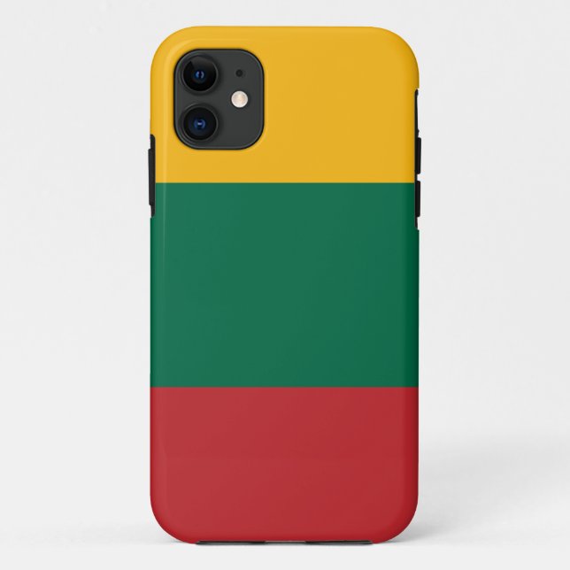 Funda De Case-Mate Para iPhone Bandera de Lituania (Reverso)