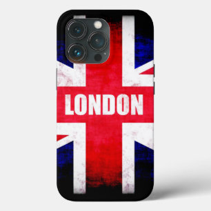 Funda Para iPhone 13 Pro Bandera de Londres retro