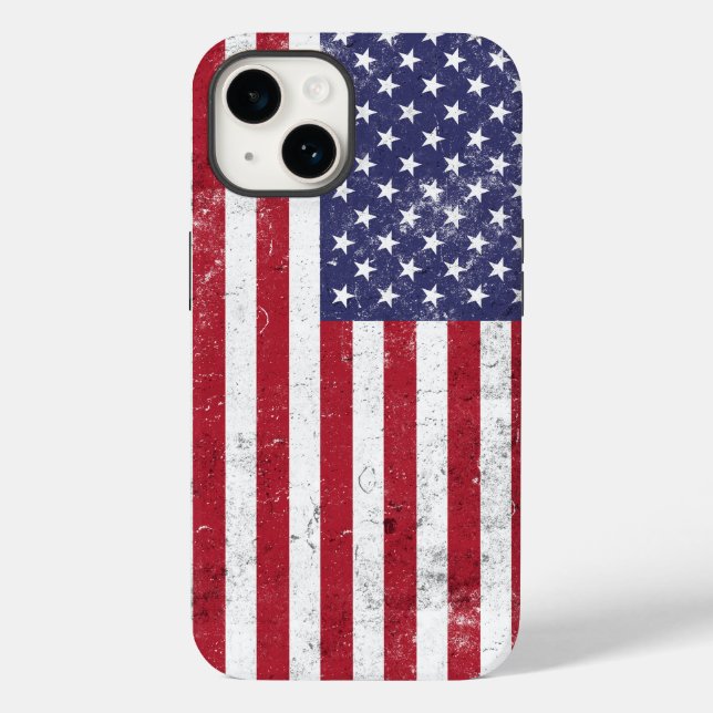 Funda De Case-Mate Para iPhone Bandera de los Estados Unidos Patriótica Norteamer (Reverso )