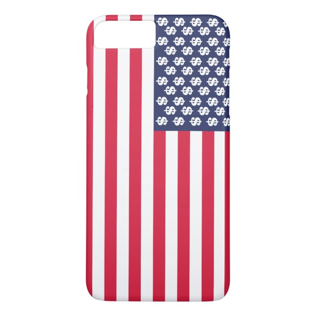 Funda De Case-Mate Para iPhone bandera de los estados unidos símbolo del dólar es (Reverso)
