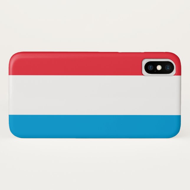 Funda De Case-Mate Para iPhone Bandera de Luxemburgo (Reverso (horizontal))