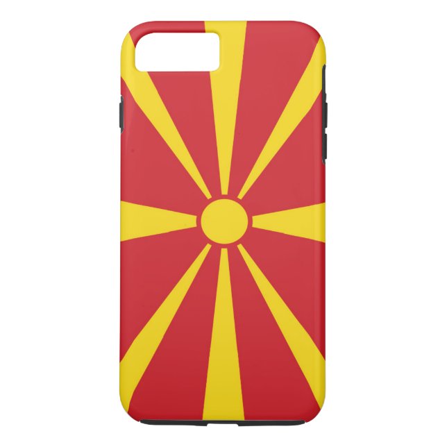Funda De Case-Mate Para iPhone Bandera de Macedonia (Reverso)