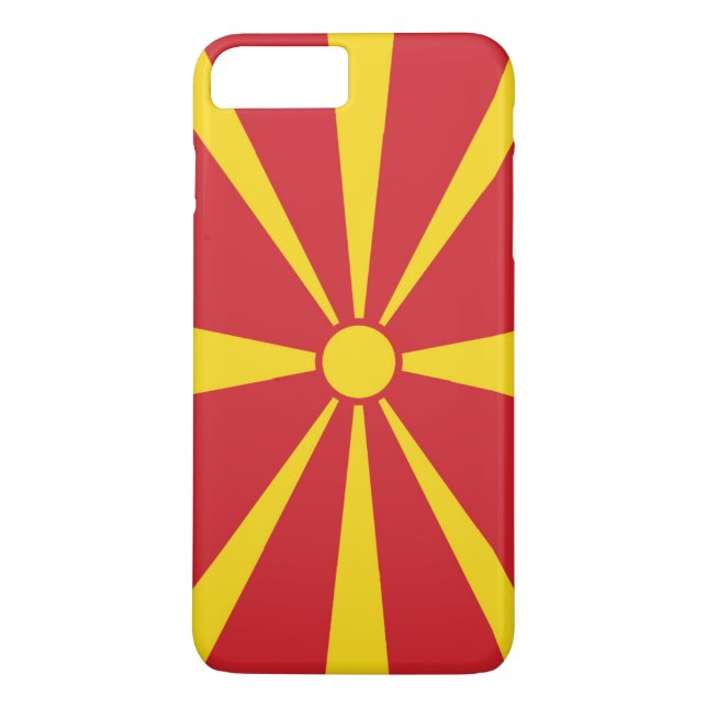 Funda De Case-Mate Para iPhone Bandera de Macedonia (Reverso)