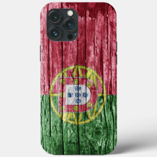 Funda Para iPhone 13 Pro Max bandera de madera de Portugal