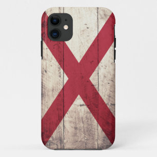 Funda Para iPhone 11 Bandera de madera vieja de Alabama