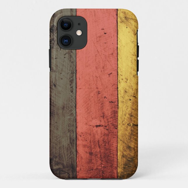 Funda De Case-Mate Para iPhone Bandera de madera vieja de Alemania (Reverso)