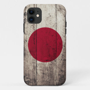 Funda Para iPhone 11 Bandera de madera vieja de Japón