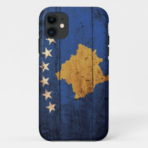 Funda Para iPhone 11 Bandera de madera vieja de Kosovo