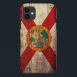 Funda Para iPhone 11 Bandera de madera vieja de la Florida;<br><div class="desc">Bandera de la Florida; Floridian</div>