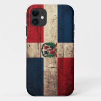 Bandera de madera vieja de la República Dominicana