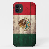 Bandera de madera vieja de México