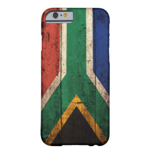 Funda Barely There Para iPhone 6 Bandera de madera vieja de Suráfrica