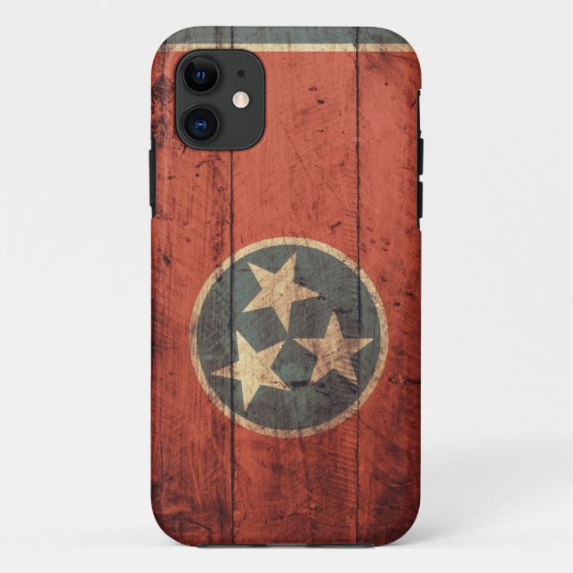 Funda De Case-Mate Para iPhone Bandera de madera vieja de Tennessee (Reverso)