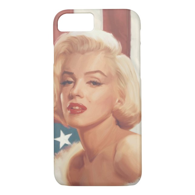 Funda De Case-Mate Para iPhone Bandera de Marilyn (Reverso)