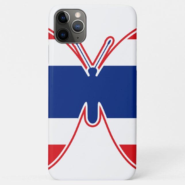 Funda De Case-Mate Para iPhone Bandera de mariposa tailandesa (Reverso)