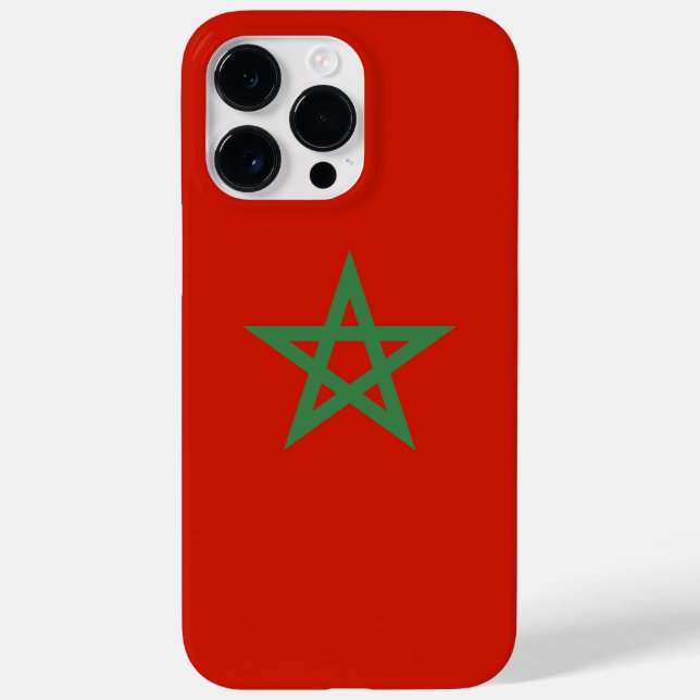 Funda De Case-Mate Para iPhone Bandera de Marruecos (Reverso)