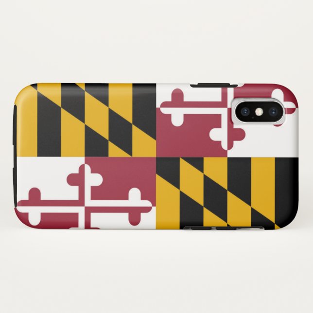 Funda De Case-Mate Para iPhone Bandera de Maryland (Reverso (horizontal))