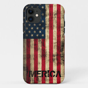 Funda Para iPhone 11 Bandera de Merica del Grunge personalizado del