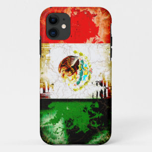 Funda Para iPhone 11 Bandera de México del estilo del Grunge