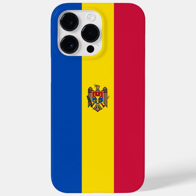 Funda De Case-Mate Para iPhone Bandera de Moldavia (Reverso)