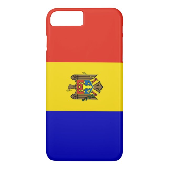 Funda De Case-Mate Para iPhone Bandera de Moldavia (Reverso)