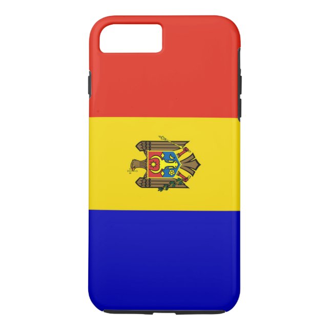 Funda De Case-Mate Para iPhone Bandera de Moldavia (Reverso)