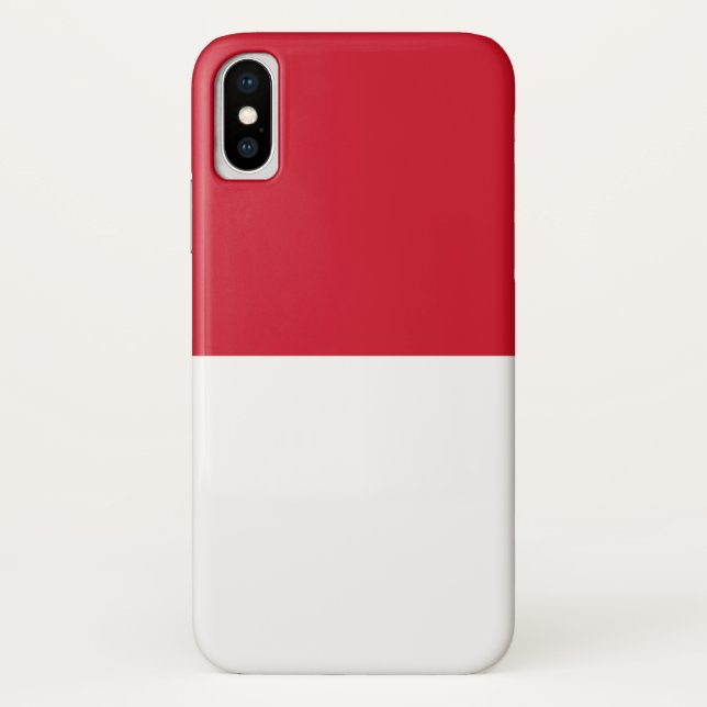 Funda De Case-Mate Para iPhone Bandera de Mónaco (Reverso)
