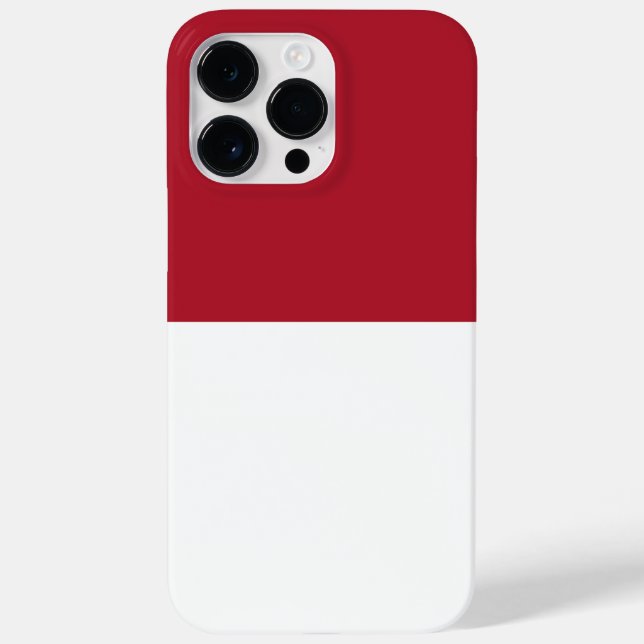 Funda De Case-Mate Para iPhone Bandera de Mónaco (Reverso)