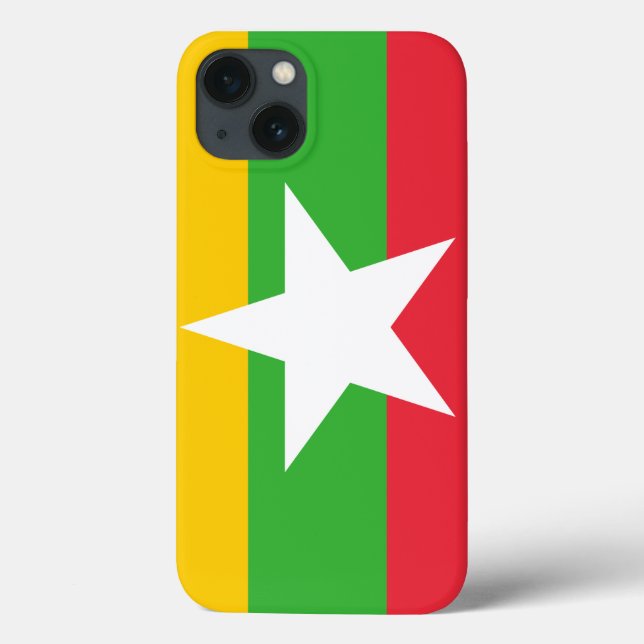 Funda De Case-Mate Para iPhone Bandera de Myanmar (Reverso)