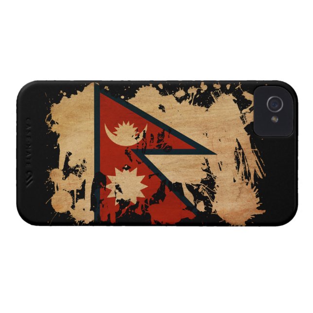 Funda De Case-Mate Para iPhone Bandera de Nepal (Reverso Horizontal)