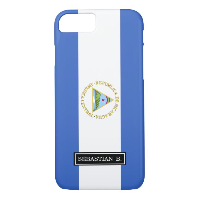 Funda De Case-Mate Para iPhone Bandera de Nicaragua (Reverso)