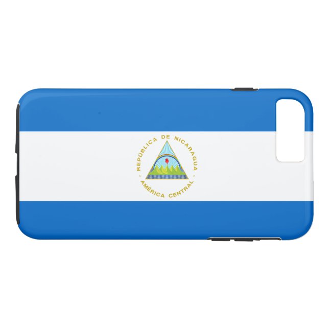 Funda De Case-Mate Para iPhone Bandera de Nicaragua (Reverso (horizontal))