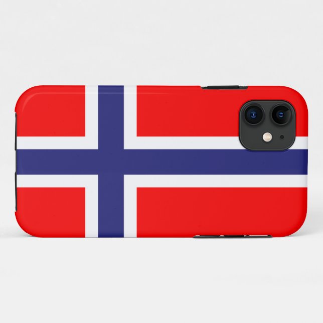 Funda De Case-Mate Para iPhone Bandera de Noruega (Reverso (horizontal))
