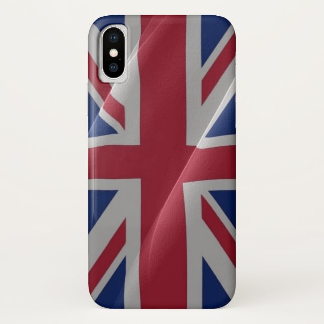 Funda De Case-Mate Para iPhone Bandera de ondeo británica - (Reverso)