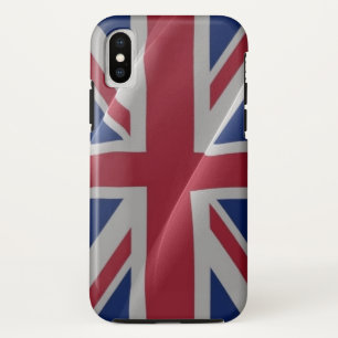 Funda Para iPhone X Bandera de ondeo británica -