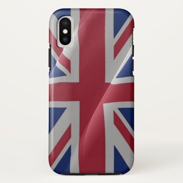 Funda De Case-Mate Para iPhone Bandera de ondeo británica - (Reverso)