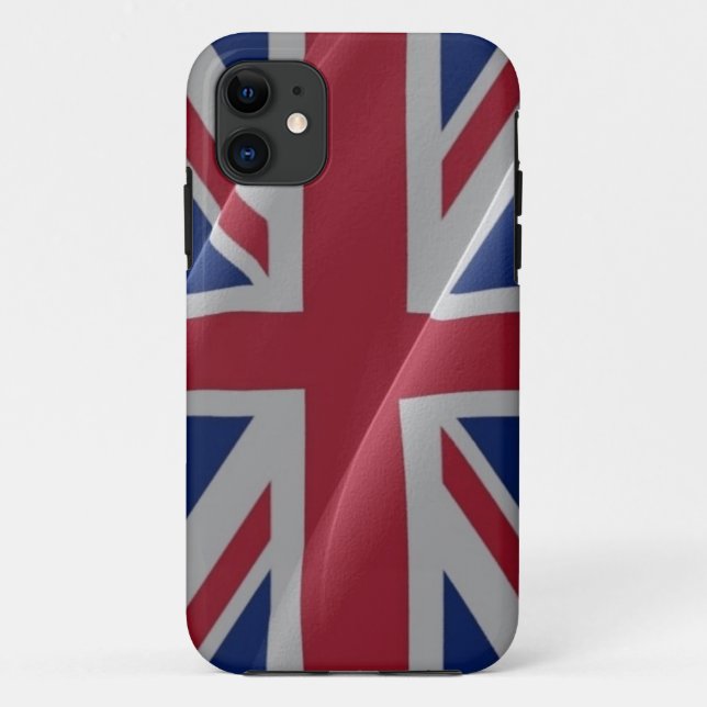 Funda De Case-Mate Para iPhone Bandera de ondeo británica - (Reverso)