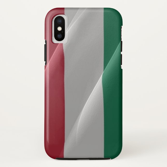 Funda De Case-Mate Para iPhone Bandera de ondeo húngaro - (Reverso)