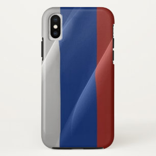 Funda Para iPhone X Bandera de ondeo rusa -