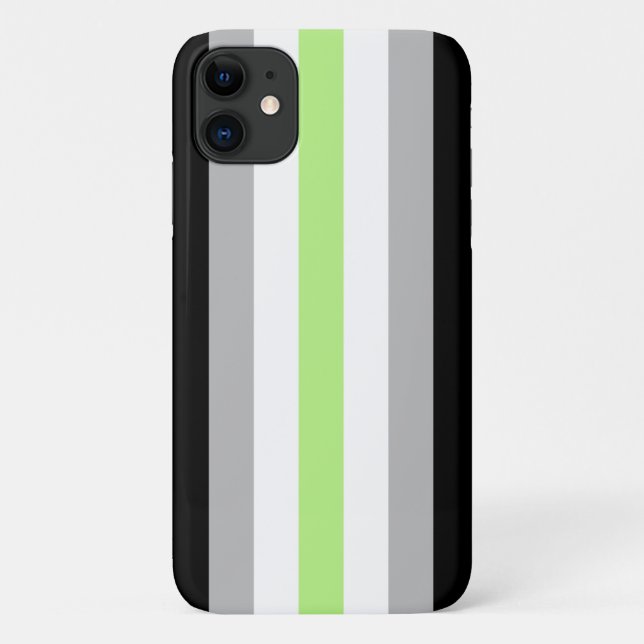 Funda De Case-Mate Para iPhone Bandera de orgullo Agender (Reverso)