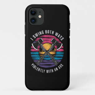 Funda Para iPhone 11 Bandera de orgullo Bi divertida hacha bisexual me 