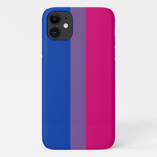 Funda De Case-Mate Para iPhone Bandera de orgullo bisexual (Reverso)
