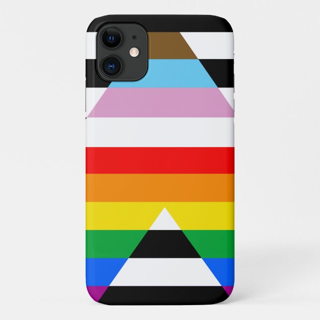Funda De Case-Mate Para iPhone Bandera de orgullo de progreso aliado (Reverso)