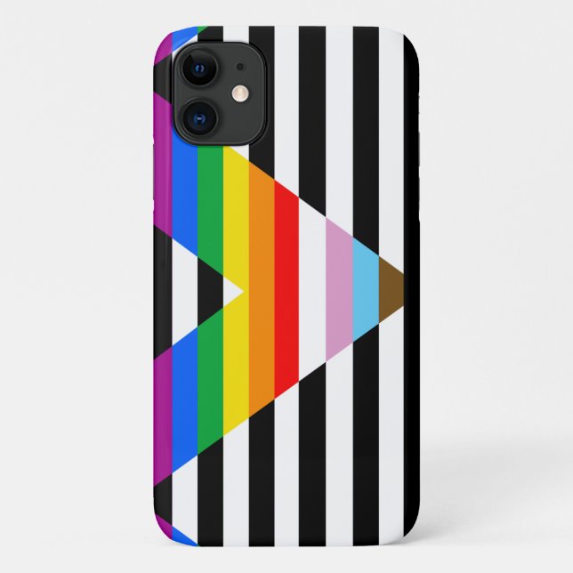 Funda De Case-Mate Para iPhone Bandera de orgullo de progreso de aliado (Reverso)
