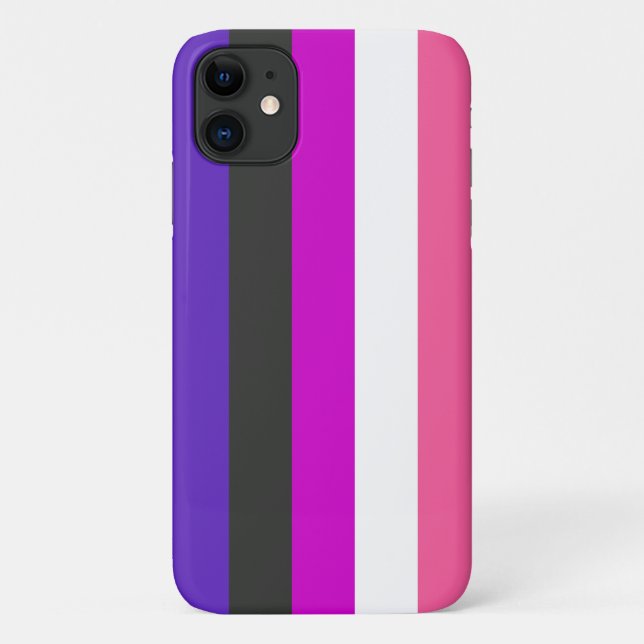 Funda De Case-Mate Para iPhone Bandera de orgullo genderfluid (Reverso)