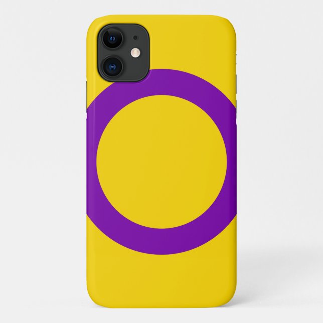 Funda De Case-Mate Para iPhone Bandera de Orgullo Intersexual (Reverso)